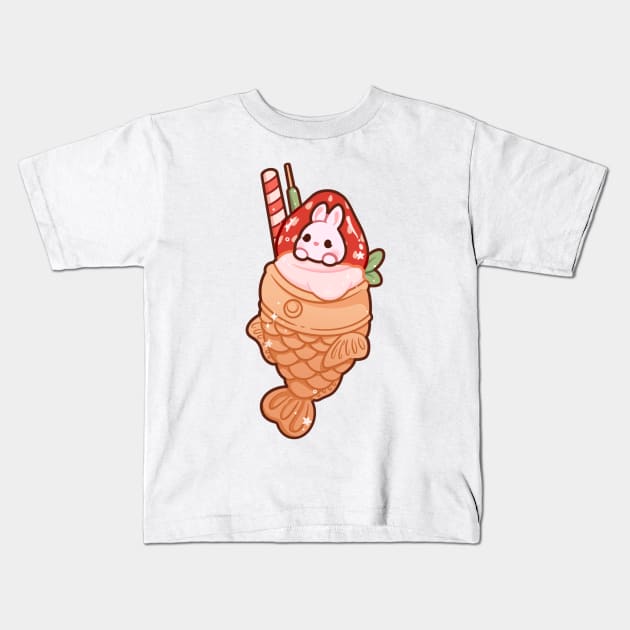 Taiyaki Bunny Kids T-Shirt by veraphina